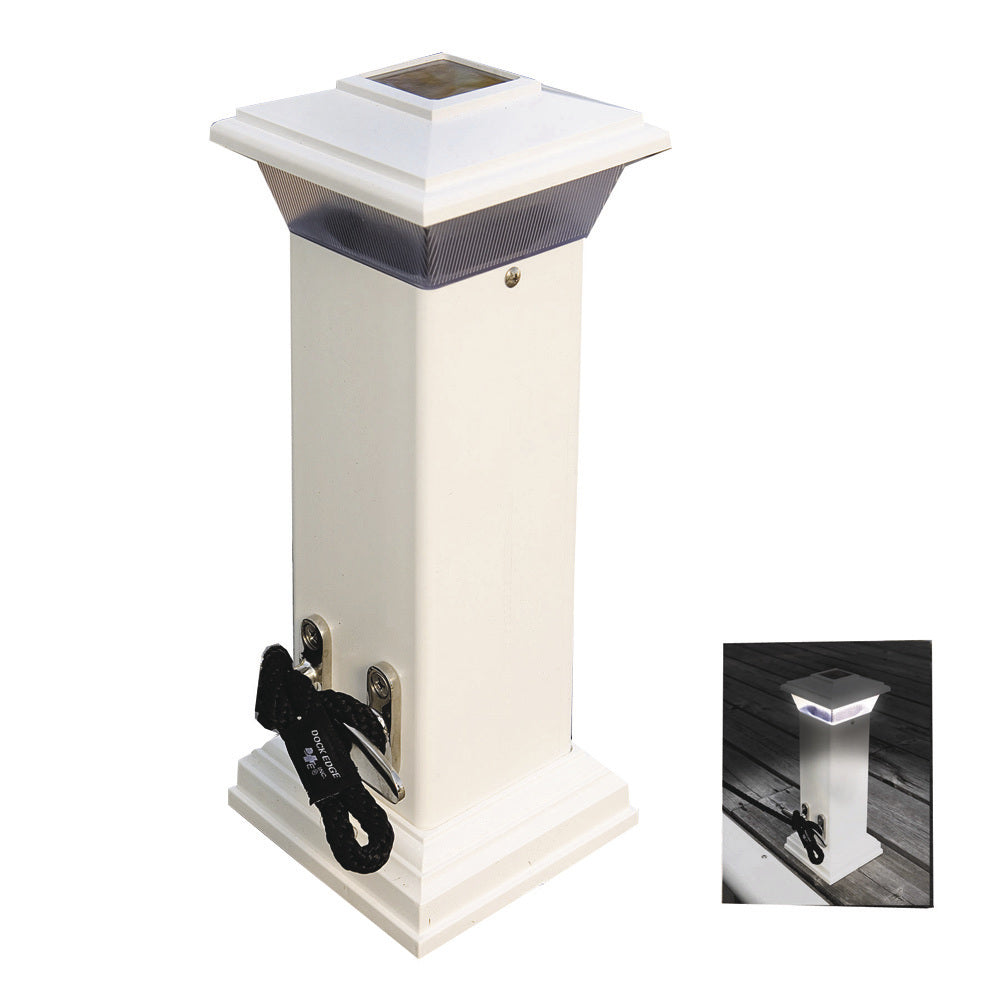 Dock Edge Cleatlite Solar Dock Light W/Ss Mooring Cleat 12'',WBAUVA001343064