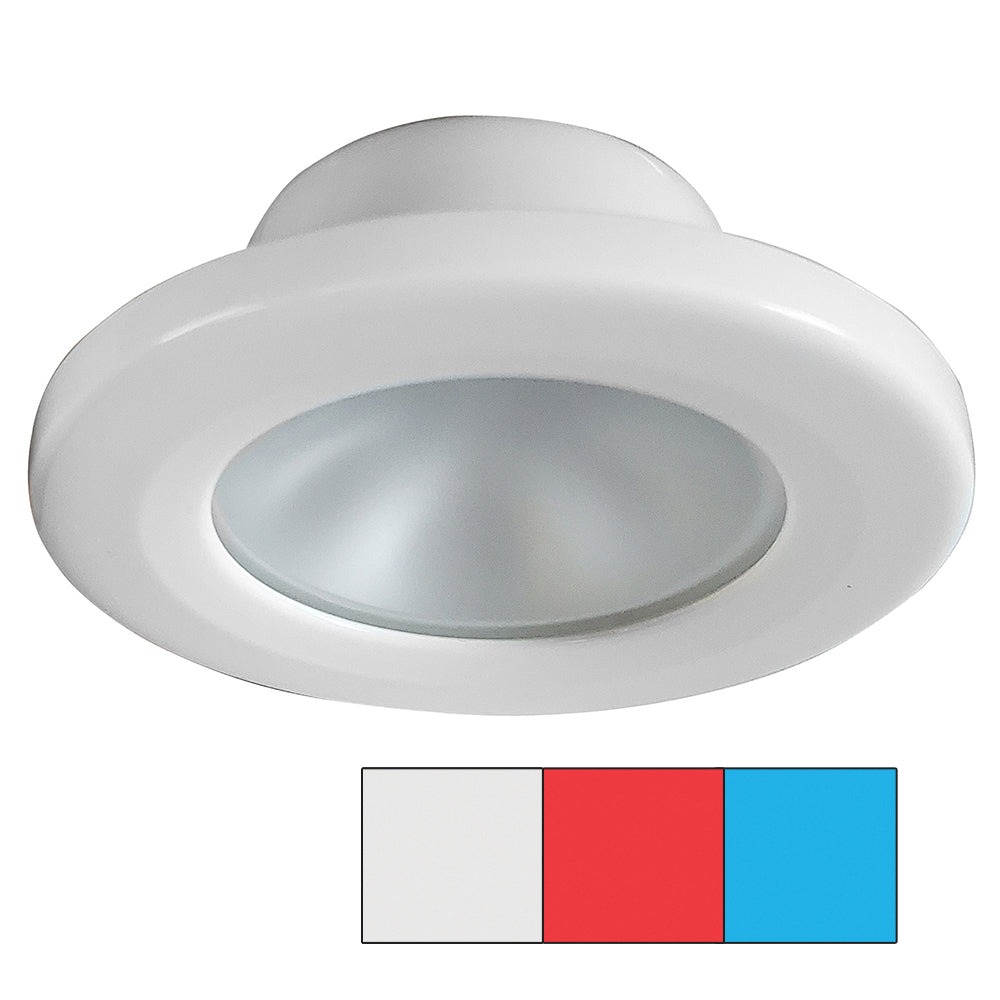 I2Systems Apeiron A3120 Screw Mount Light - Red, Cool White & Blue - White Finish,WBAUVB0BRK5733K