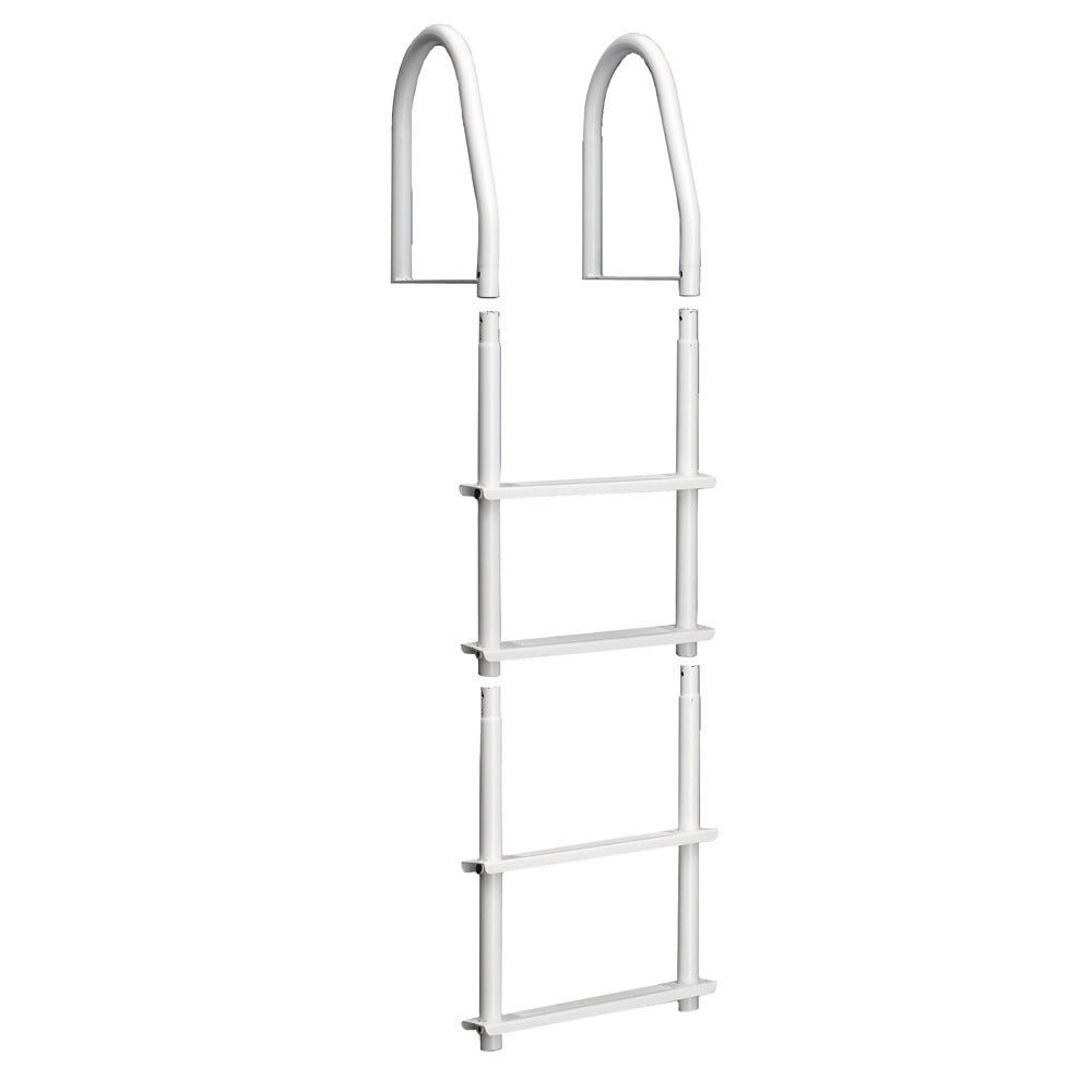 Dock Edge Fixed 4 Step Ladder Bright White Galvalume,WBAUVA001343133