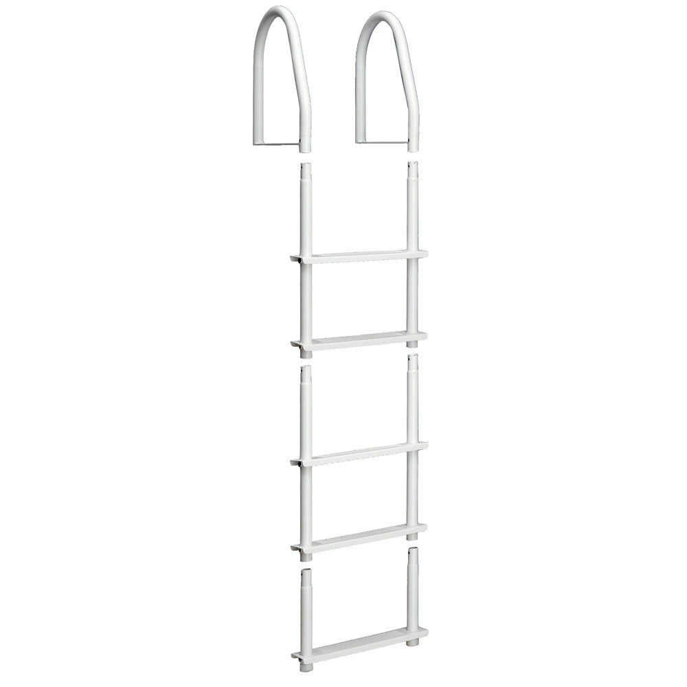 Dock Edge Fixed 5 Step Ladder Bight White Galvalume,WBAUVA001343134