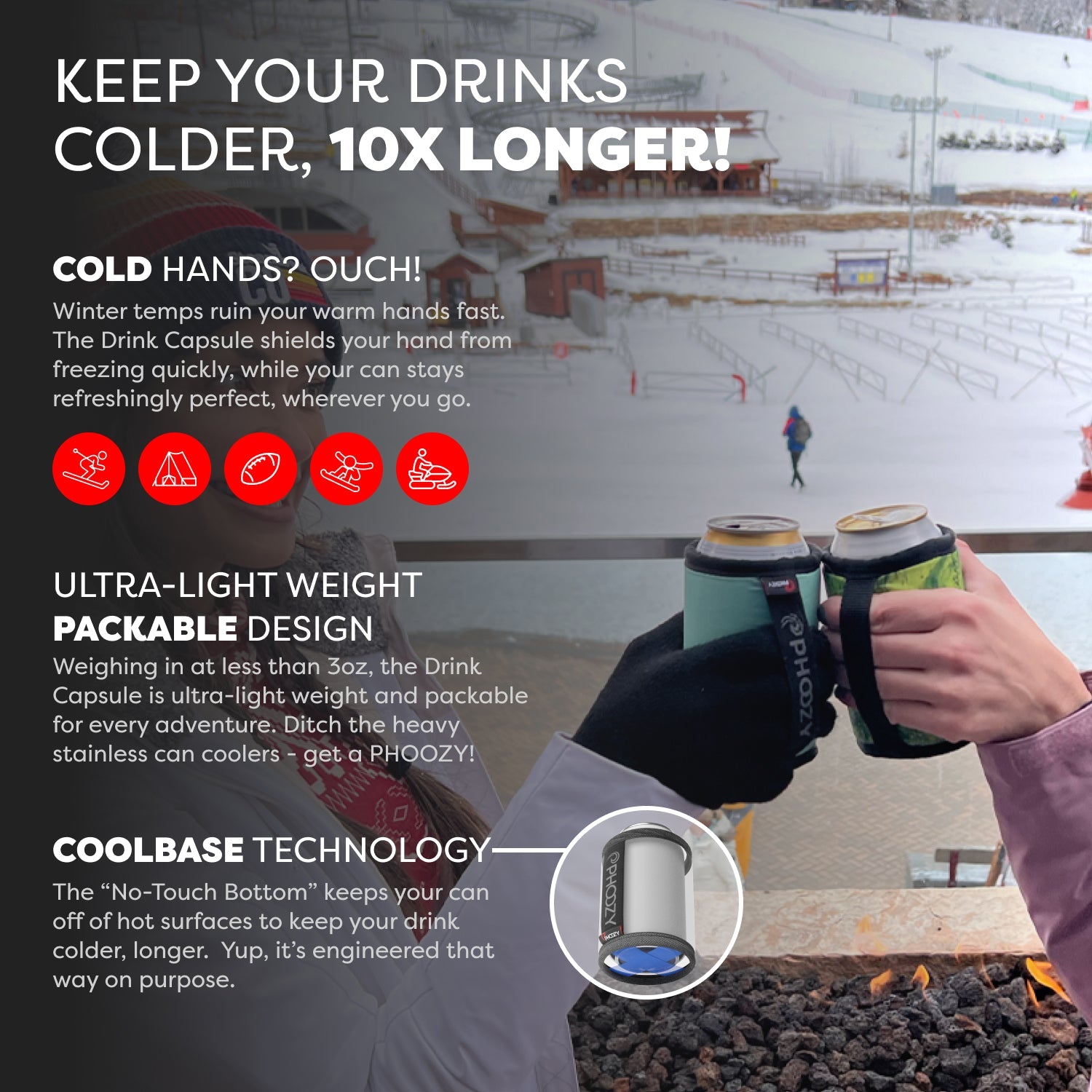 Drink Capsule - Keeps Drinks Cold 10X Longer