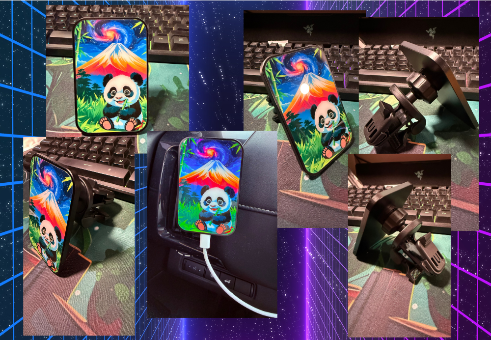 Mount Fuji Panda Car Vent Magnet Holder