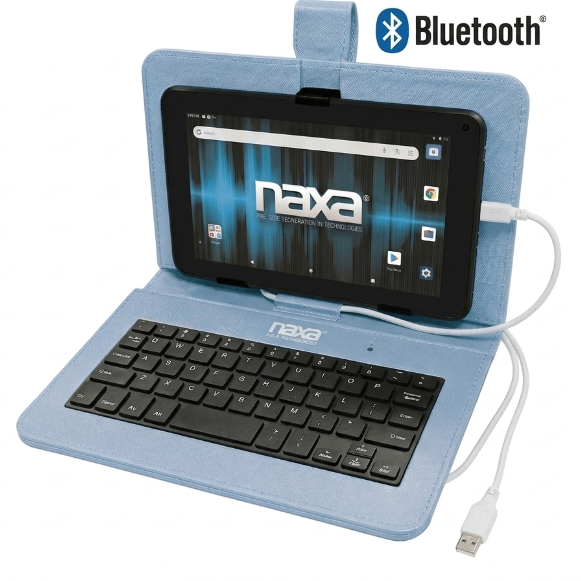 Naxa 7" Core Android 11 Tablet Kit Blue - Refurbished