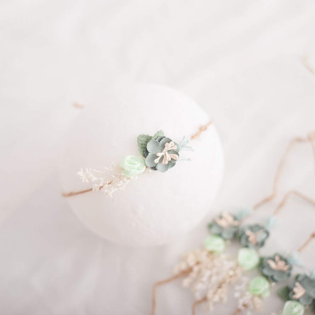 Zeroest Baby Photography Props Headband Newborn Girl Hair Accessories Photo Shoot Outfits Infant Flower Headdress (No.14)