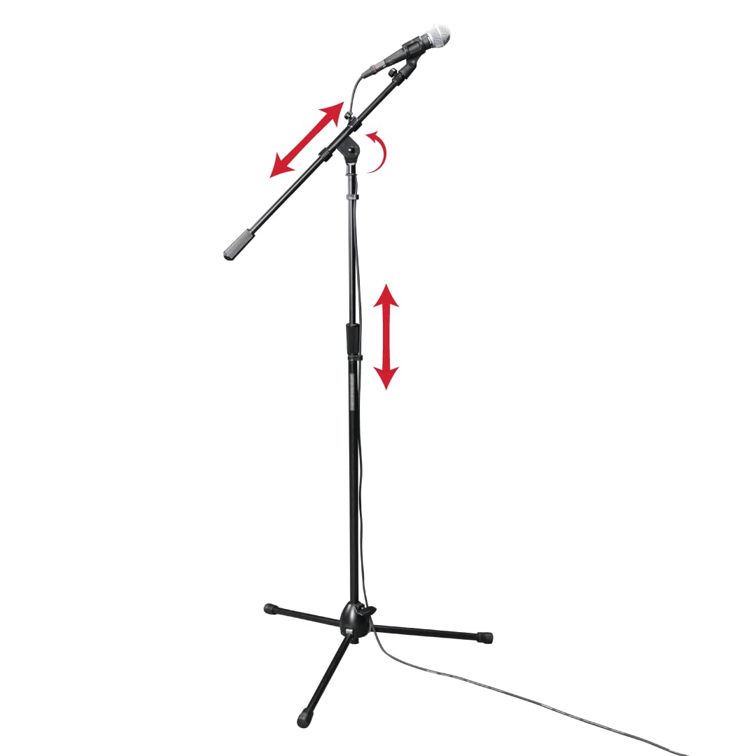 Gator Frameworks Rok-It Series Heavy Duty All Metal Telescoping Tripod Mic Stand with Adjustable 36 to 64 Height and Extendable 