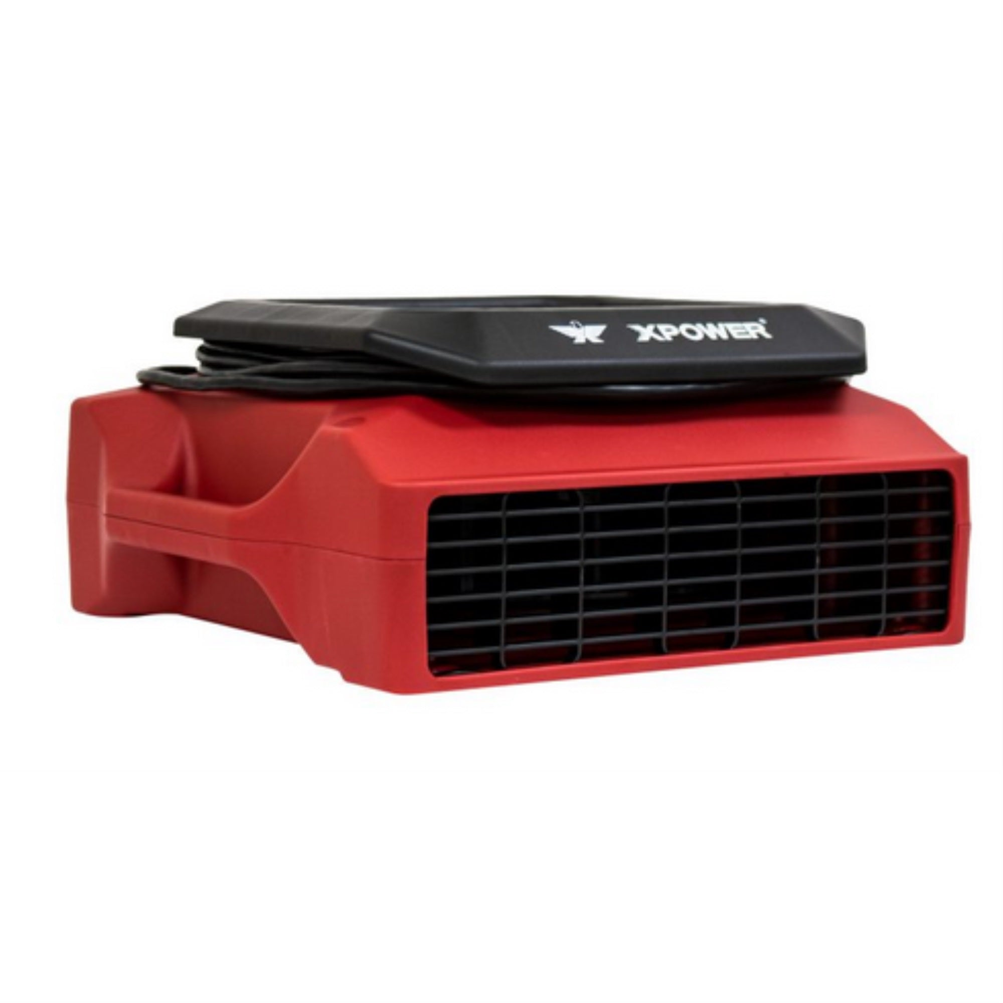 XPOWER PL700A 1/3 HP 1050 CFM 3 Speed Low Profile Air Mover, Floor Fan, Carpet Dryer with Builtin Power Outlets