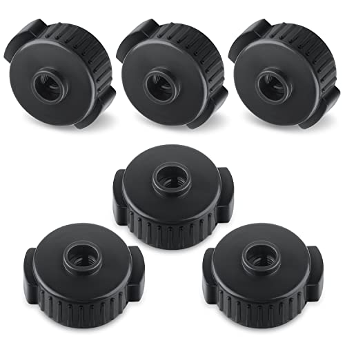 6Pcs Quick Release Cymbal Nuts, 8Mm Cymbal Mate Nut Black Plastic Cymbal Lock Nut For Percussion Drum Kit Jazz Drum Parts Access