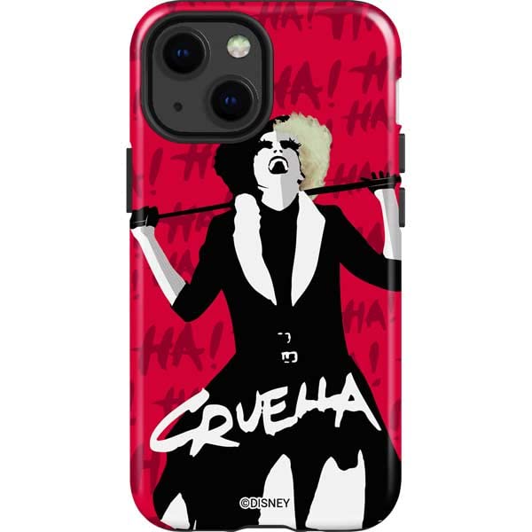 Skinit Impact Phone Case Compatible With Iphone 13 Mini   Officially Licensed Disney Cruella Evil Laugh Design
