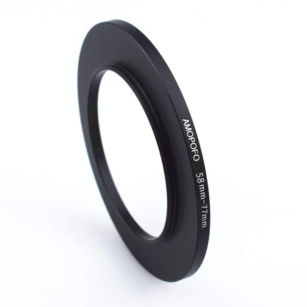58 77Mm Metal Ring/58Mm To 77Mm Step Up Ring For Filters,Made Of Cnc Machined Space Aluminum With Matte Black Electroplated Finish,Compatible With All 58Mm Camera Lenses & 77Mm Accessories