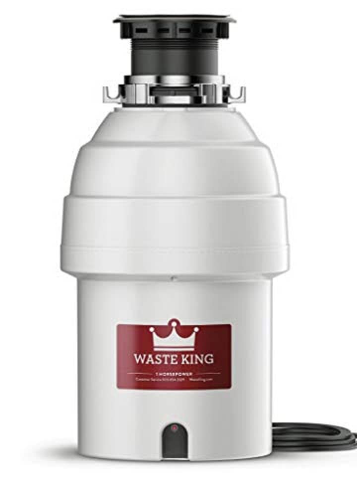 Waste King 1 Hp Garbage Disposal With Power Cord, Food Waste Disposer For Kitchen Sink, L 8000