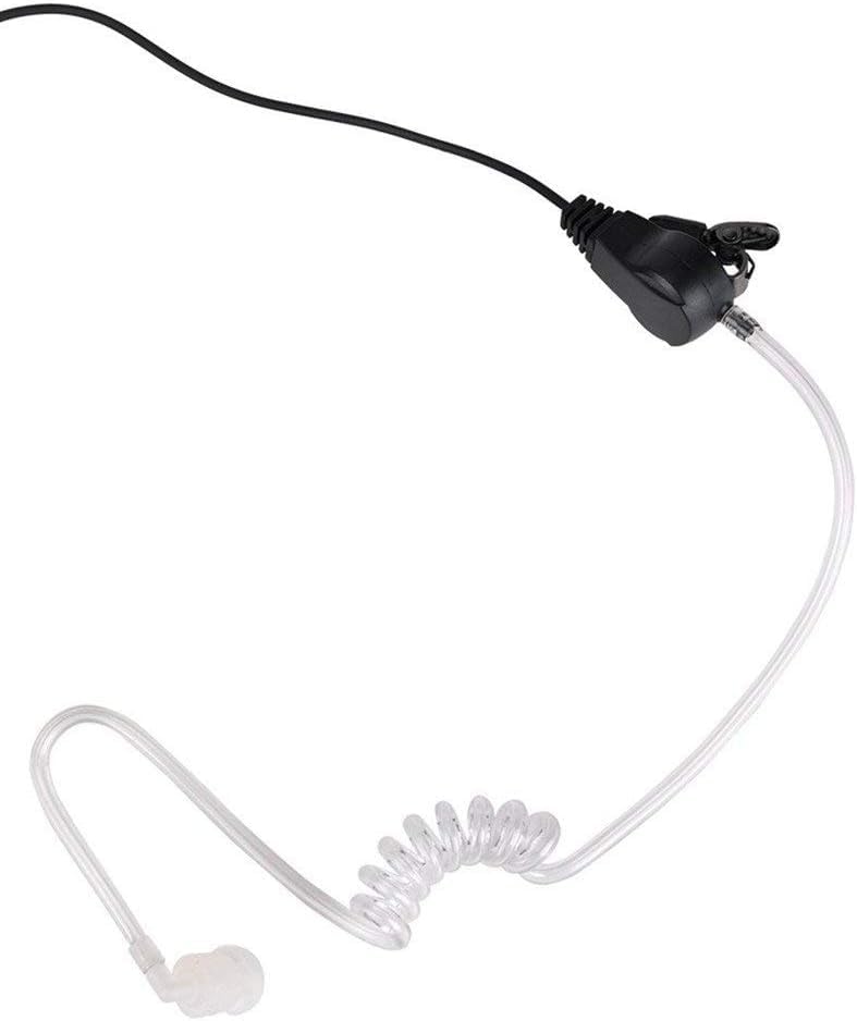 Airsn 2 Pin Fbi Earpiece For Walkie Talkie With Clear Sound Ptt Mic&Soft And Comfort Acoustic Tube For Uv 5R Bf F8Hp Bf 888S, Kenwood Tk3230 Two Way Radio (2 Packs)