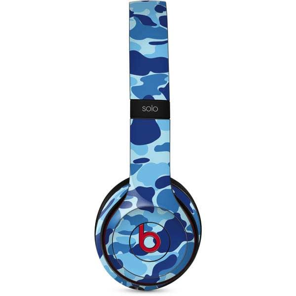Skinit Decal Audio Skin Compatible With Beats Solo 3 Wireless   Light Blue Street Camo Design