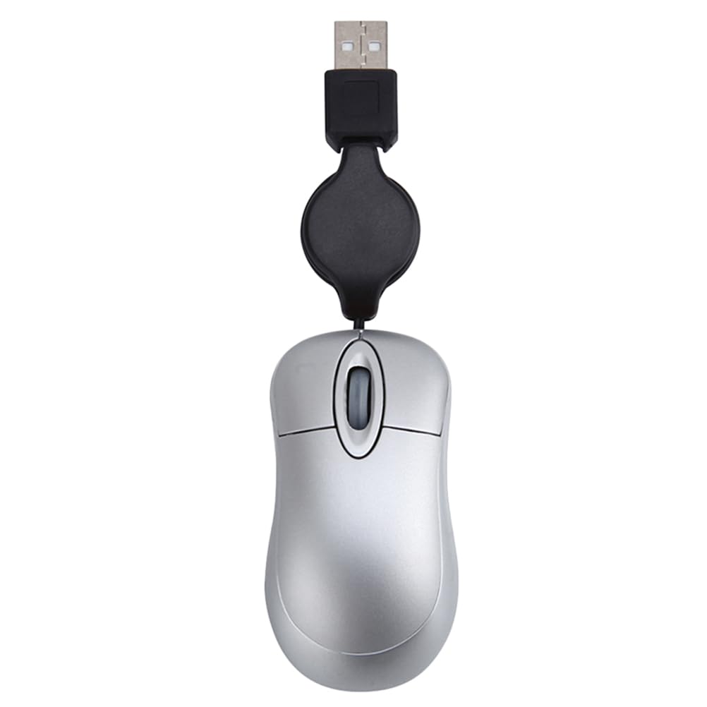 Generic Computer Mouse Small Hemobllo Wired Mouse - 3 Pcs Retractable Mouse Corded Mouse Mini Mouse ...