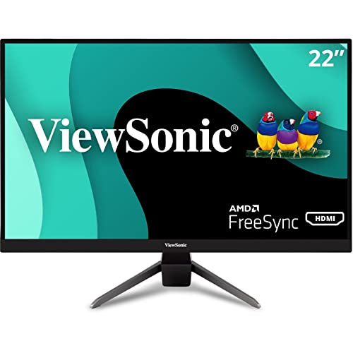 Viewsonic Vx2267 Mhd 22 Inch 1080P Gaming Monitor With 75Hz, 1Ms, Ultra Thin Bezels, Freesync, Eye Care, Hdmi, Vga, And Dp