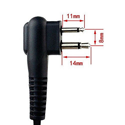 Airsn Cp200,Gp300,Cls1110,Cls1410 Rdu4100 Bpr40 Earpiece For Motorola Walkie Talkie Two Way Radio, Pack Of 2