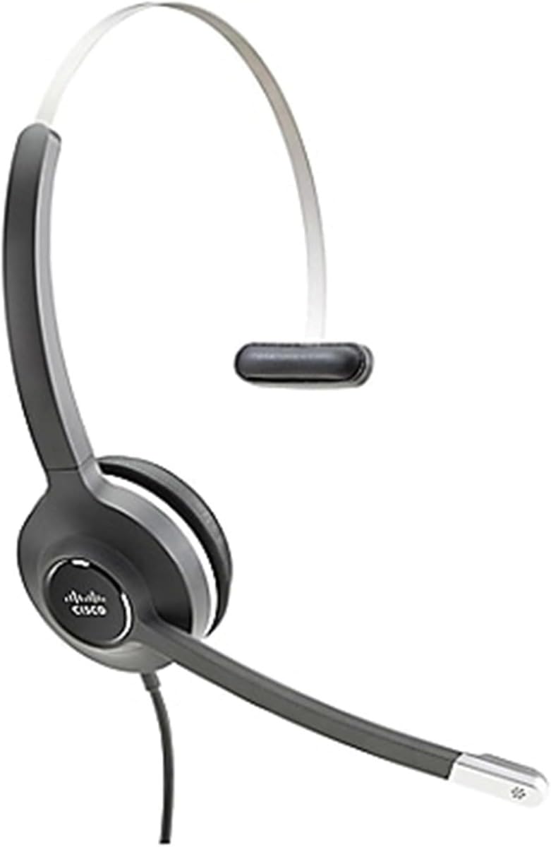 CISCO Headset 531, Wired Single On-Ear Quick Disconnect with USB-A Adapter, Charcoal, 2-Year Limited Liability Warranty (CP-HS-W