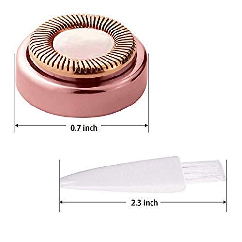 Replacement Heads For Finishing Touch Flawless Facial Hair Removal Shaver For Women, Rose Gold   Pack Of 2