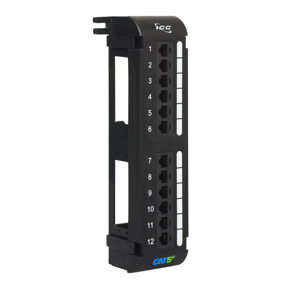 Icc Cat5E Vertical Patch Panel With 12 Ports In 6 Pack