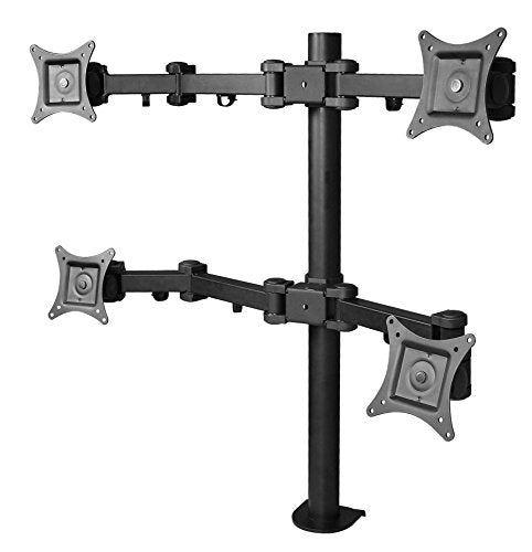 Siig Articulating Adjustable Quad 4 Monitor Desk Mount   Fits 13'' To 27'' Monitors   (Ce Mt0S12 S1)