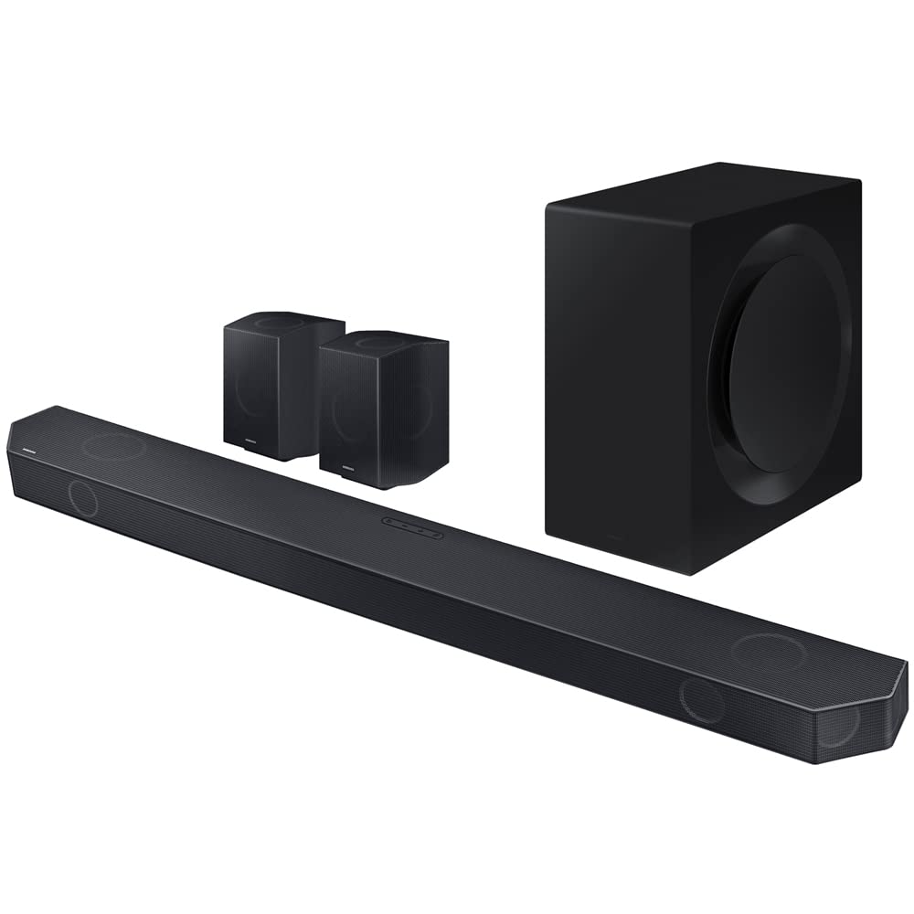 Samsung Hw-Q990C 11.1.4 Ch. Wireless Dolby Atmos Soundbar And Rear Speakers Bundle With 2 Yr Cps Enhanced Protection Pack