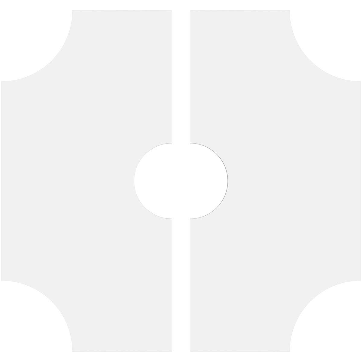 Ekena Millwork Cmp18Hs2 04000 Haus Architectural Grade Pvc Contemporary, Two Piece Urethane Ceiling Medallions 18''Od X 4''Id X