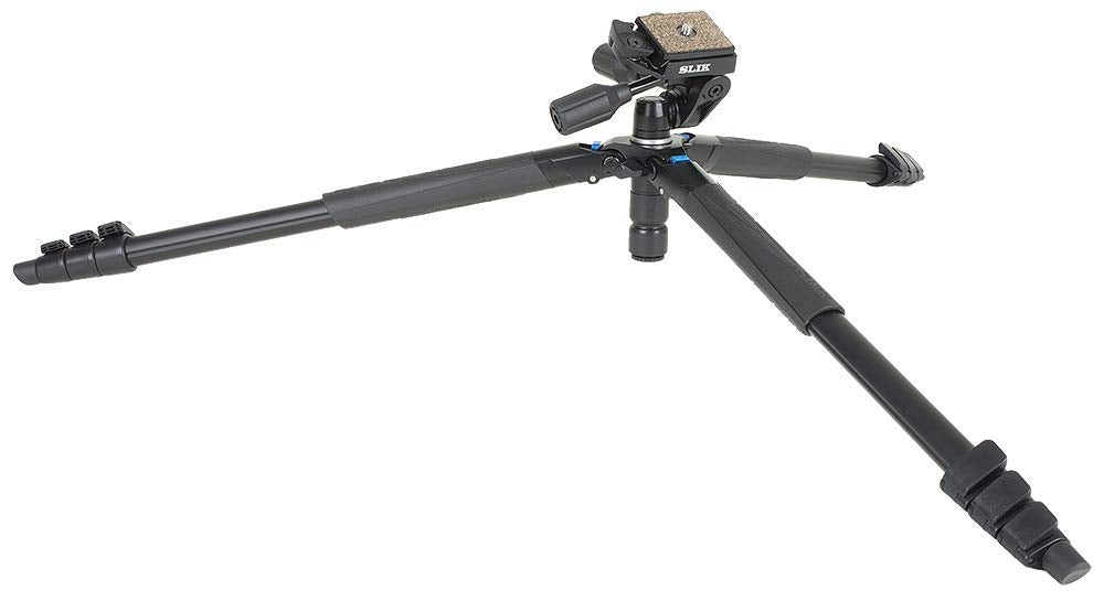 Slik Sprint Pro Iii Travel Tripod W/Sh 704E 3 Way Pan Head For Mirrorless/Dslr Sony Nikon Canon Fuji Cameras And More   Black (611 887)