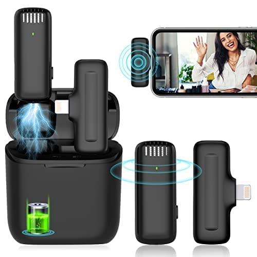 Careflection || Wireless Clip Mic, Wireless Lavalier Microphones, Lapel ClipOn Microphone(Aisizo, For Smartphone, Laptop, Video