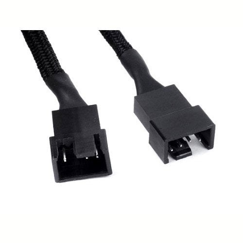 Jbtek All Black Sleeved Pwm Fan Splitter Cable 1 To 2 Converter, 2 Pack