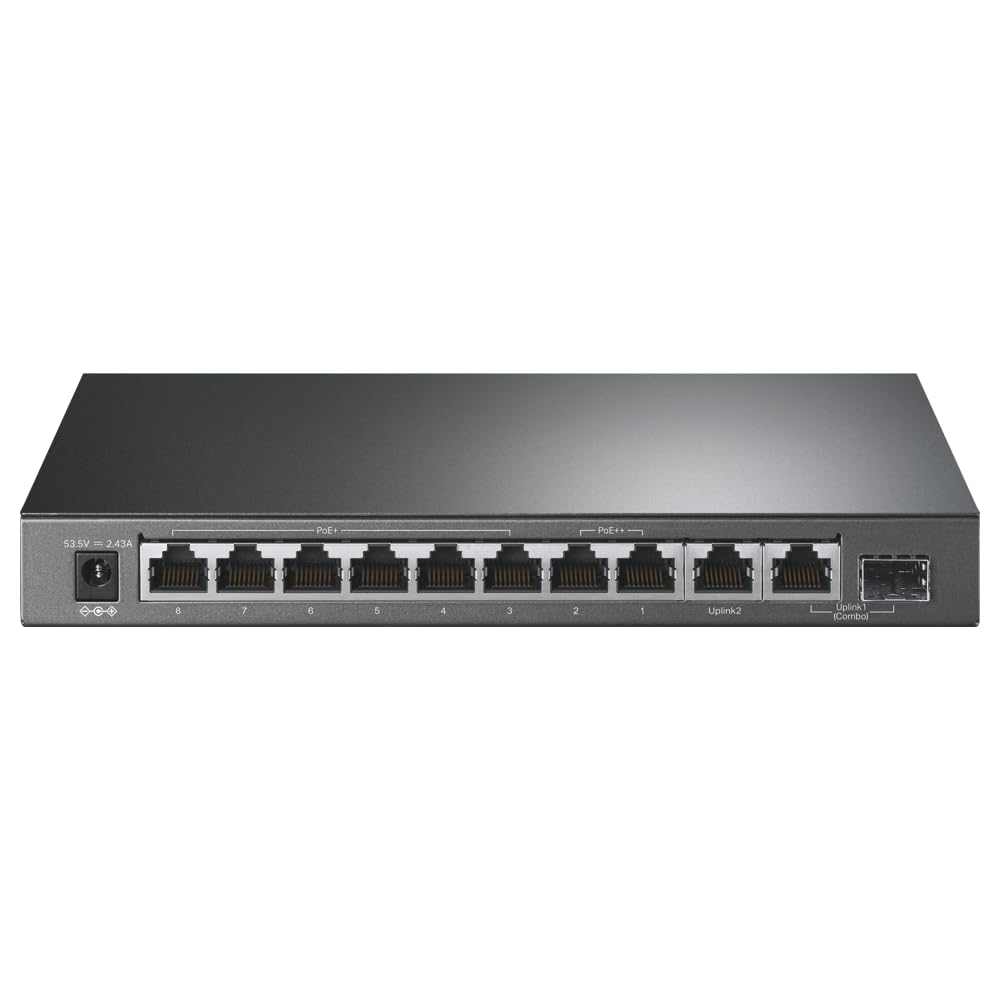 Tp Link Tl Sg1210Pp | 8 Port Poe Switch | 6 Poe+ And 2 Poe++ Ports @123W, W/ 2 Uplink Gigabit Ports + 1 Combo Sfp Slot | Plug &