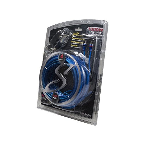 Stinger Ssk4Anl 4Ga 1000W Complete Wiring Kit, Blue, 10.25'''' X 7'''' X 4''''''
