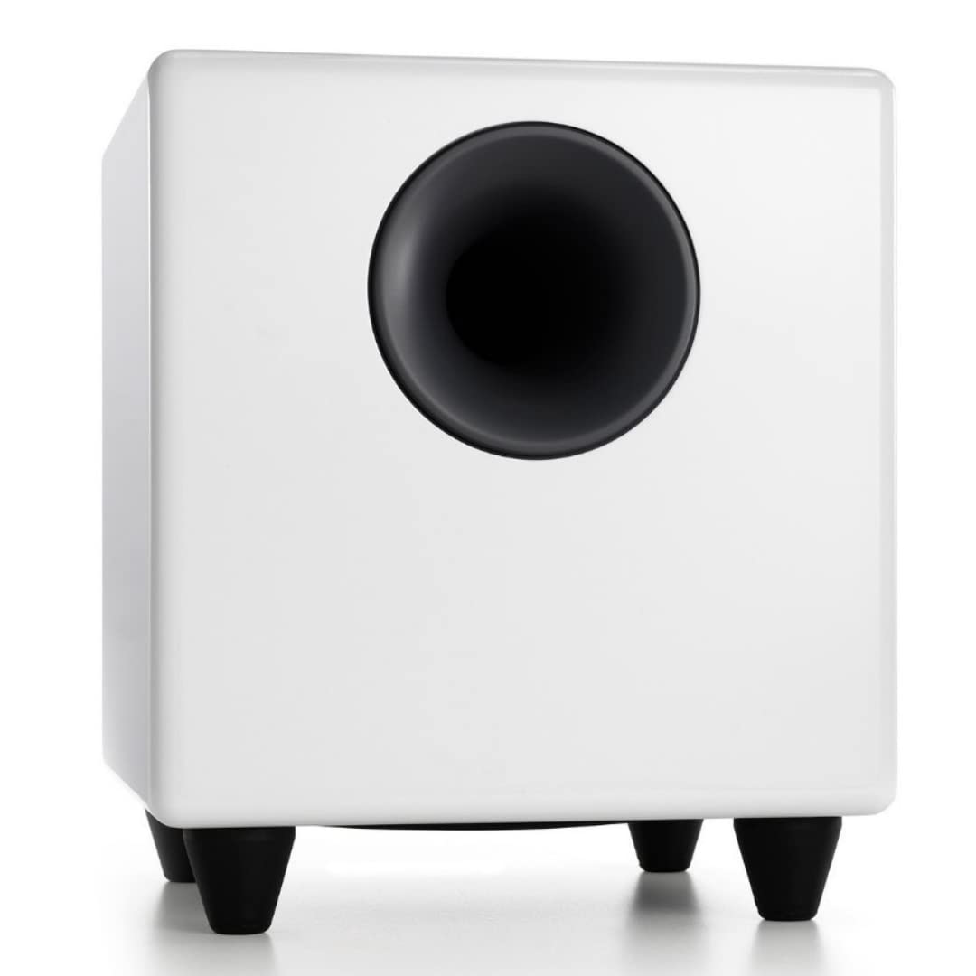Audioengine S8 8' 250W Powered Home Audio Subwoofer Speaker   Built In Amplifier And Dual Audio Inputs   White