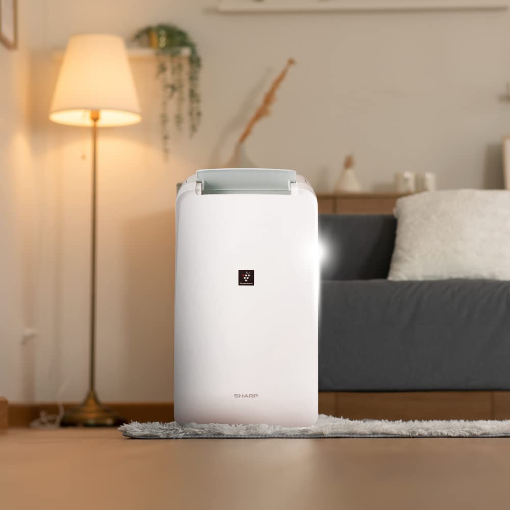 SHARP Electric Home Dehumidifier Machine with Plasmacluster Tech (fight against mold, virus, fungus). Absorbs moisture I Clothes