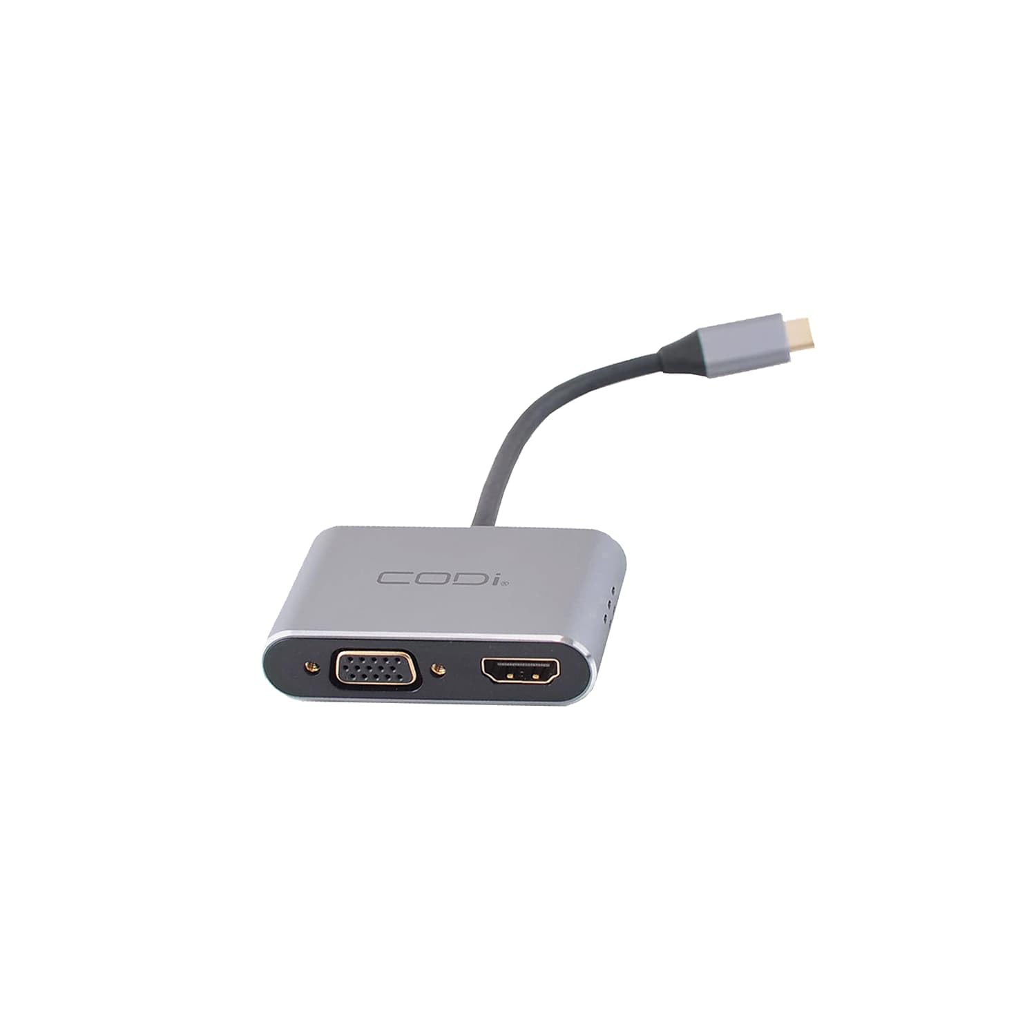 CODi 4-in-1 USB-C Display Adapter HDMI VGA USB-C PD USB-A 3.0 A01063 CNC Aluminum