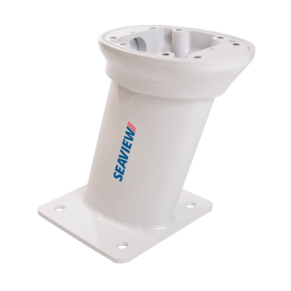 Seaview Forward Rake 10'' Tall Radar Mount, White, Pmf 107 M1