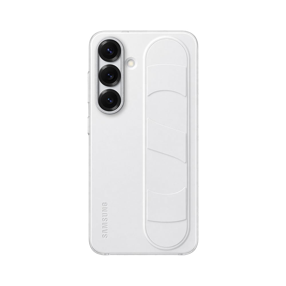Samsung Galaxy S25 (Small) Standing Grip Phone Case, Protective Cover, Soft Touch, Kickstand, Durable Design, International Vers