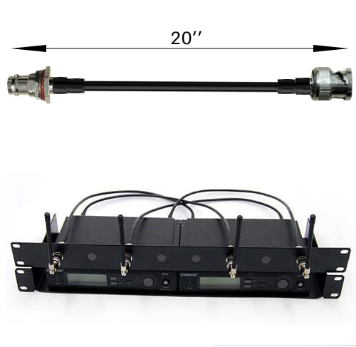 Rhymkawa Rk Antenna Extension Cable With Bnc And Bulkhead Connector For Wireless Microphone Combination System, Lenght 20 (4 Pac