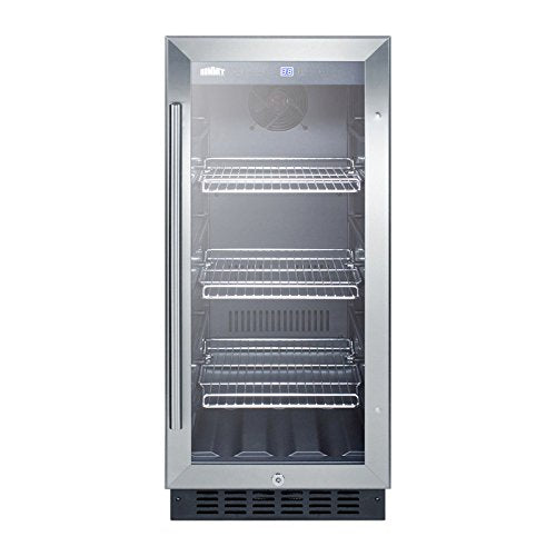 Summit Scr1536Bgcss Undercounter Beverage Refrigeration, Glassstainless Steel