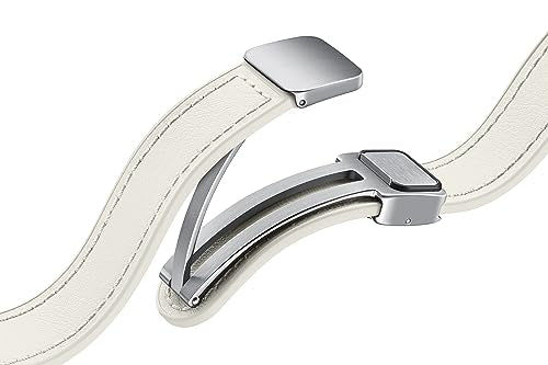 Samsung Galaxy Watch 6, 5, 4 Series Hybrid Eco Leather Band, Slim, Magnetic D-Buckle Closure For Men, Women, Smartwatch Replacem