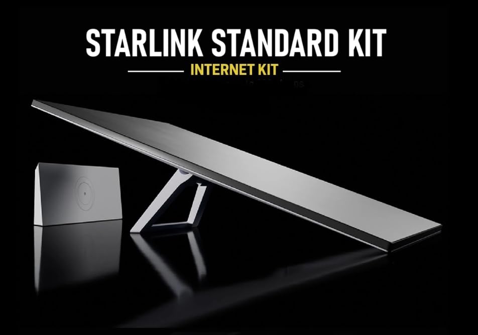 Spacex Starlink Gen 3 Standard Kit: High Speed, Low Latency Internet (Latest Model) Ultra Portable Wifi Router   Elegant Design,