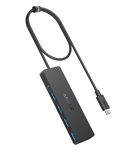 Anker Usb C Hub, 4 Ports Usb 3.0 Data Hub With 5Gbps Data Transfer, 2Ft Extended Cable [Charging Not Supported], Usb C Splitter 