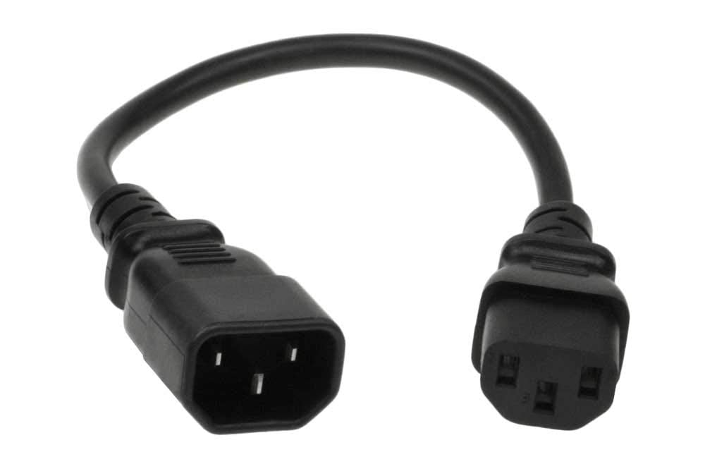 SF Cable 1.5ft 18 AWG IEC 60320 C14 to C13 Computer Power Extension Cord Compaitable for PC, Monitor, Scanner or Printer