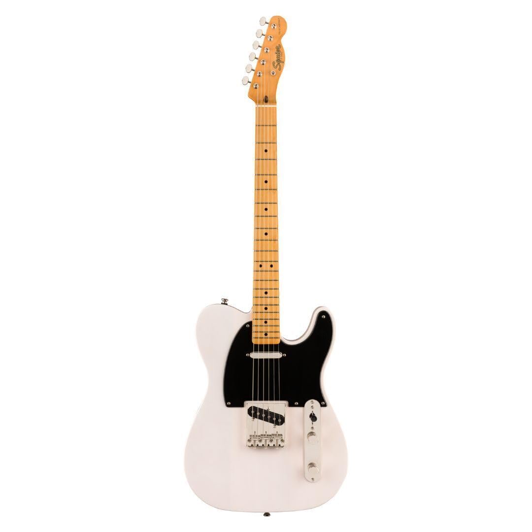 Squier Classic Vibe 50s Telecaster Electric Guitar, with 2-Year Warranty, White Blonde, Maple Fingerboard