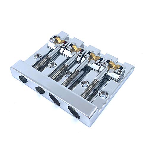 Hipshot Kickass High Mass Bass Bridge For 5 Bolt Fender, Chrome