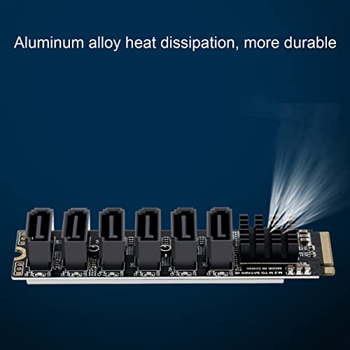 M.2 Sata Pci Express To Sata 3.0 6Gbps 6 Ports Adapter Converter, Pcie3.0 X2 16Gbps, Downstream Sata3.0 6Gbps X 5, For Thunderbo