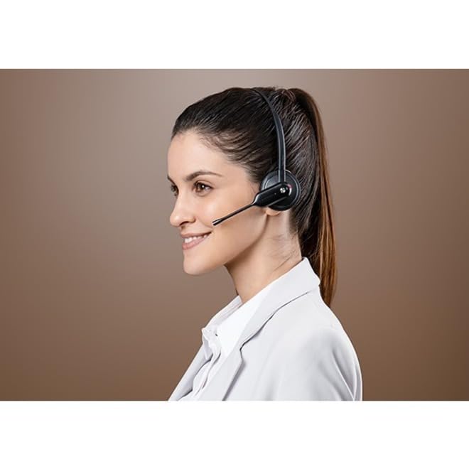 Yealink Wh63 Convertible Teams Wireless Noise Canceling Headset   Headset Connects And Works With Usb Enabled Desk Phones, Compu