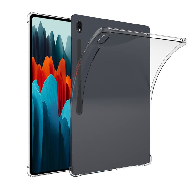 Uucovers Clear Back Case For 12.4'' Samsung Galaxy Tab S8 Plus 2022/S7 Fe 2021/S7 Plus 2020 (Sm X800/X806/T730/T733/T970/T975) L
