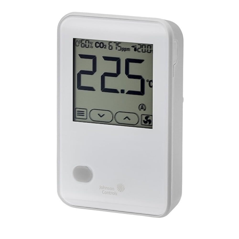 JOHNSON CONTROLS NSB8BTC240-0 Network Sensor,CO2,White,Logo