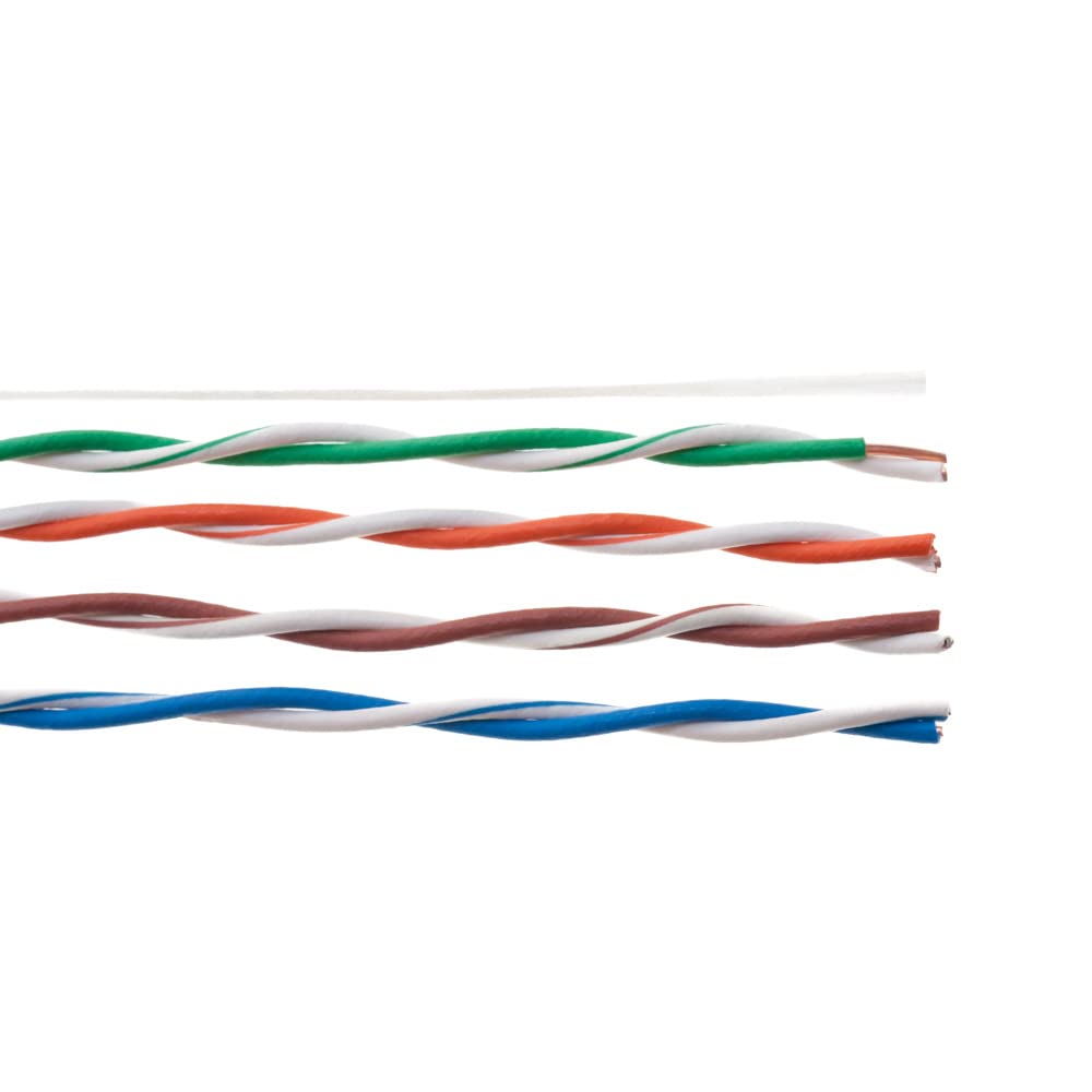 Cables Direct Online 500Ft Cat6 Solid Cable 550Mhz Ethernet Lan Utp 23Awg Rj45 Network Copper Clad Aluminum Wire Bulk (White)