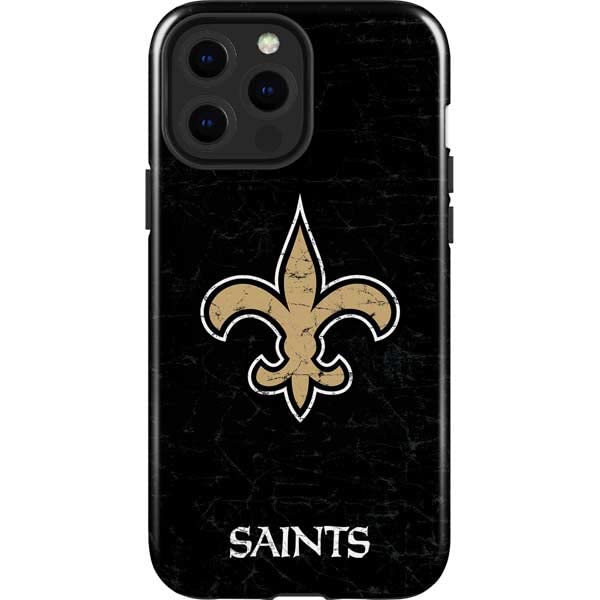 Skinit Impact Phone Case Compatible With Iphone 14 Pro Max   Officially Licensed Nfl New Orleans Saints Distressed Design
