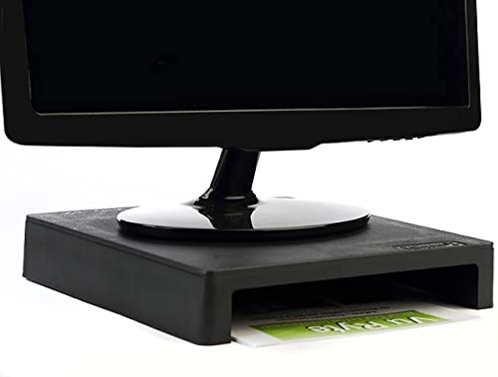 Vu Ryte Stackable 2 Inch Computer Monitor Riser Stand, Vuryser 2, Black, Vur 4855 (2 Pack)